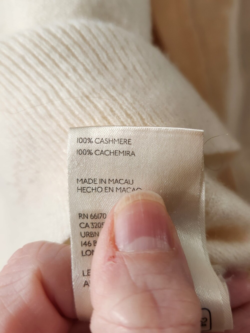 Free People Cream Cashmere Turtleneck Women's Sweater Size Medium - Picture 3 of 4